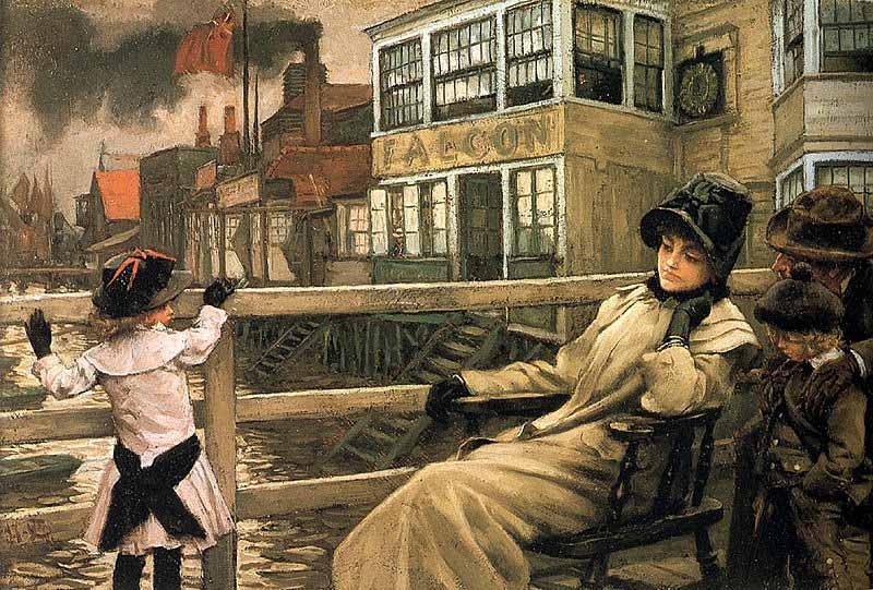 James Tissot Waiting for the Ferry oil painting image